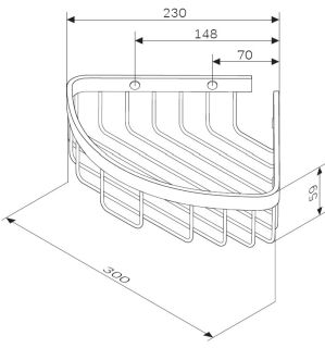 Корзина для душа угловая Am.Pm Sense L чёрный матовый A7452122